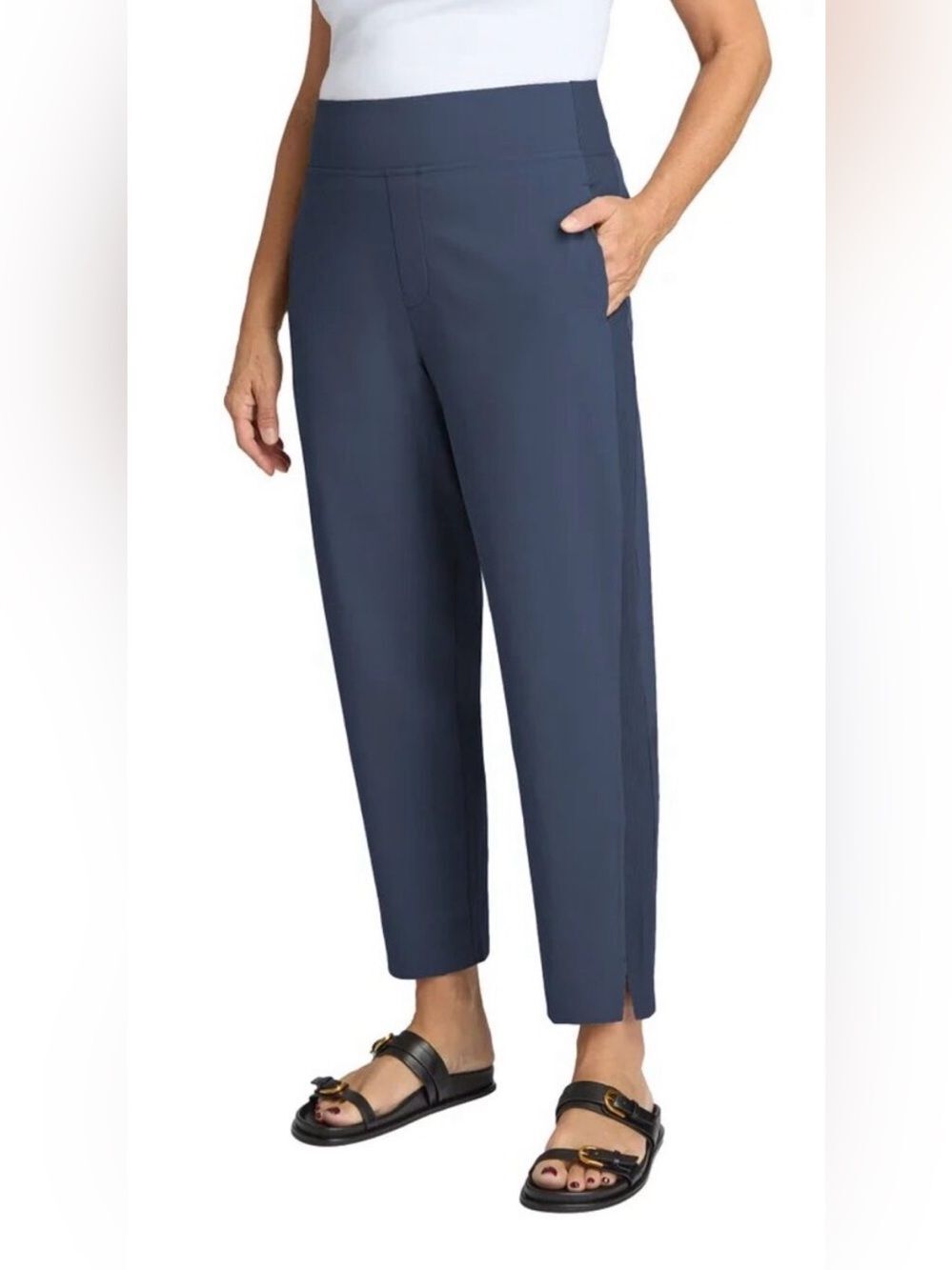 Kirkland Signature Navy Cropped Pull-On Ankle Pants